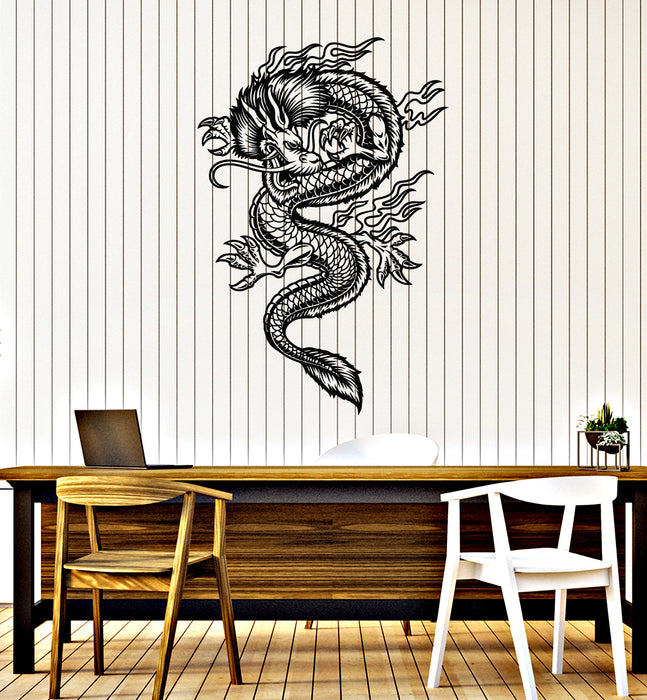 Vinyl Wall Decal Asian Chinese Dragon Fantasy Myth Living Room Stickers Mural (g7622)