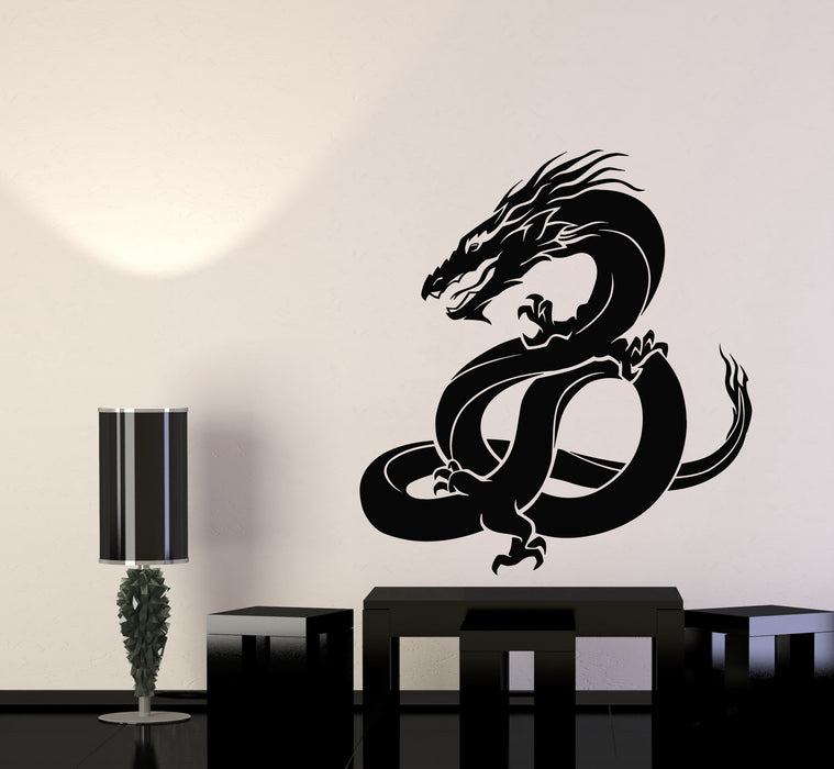 Vinyl Wall Decal Oriental Fantasy Magical Art  Dragon Tattoo Stickers Mural (g7709)