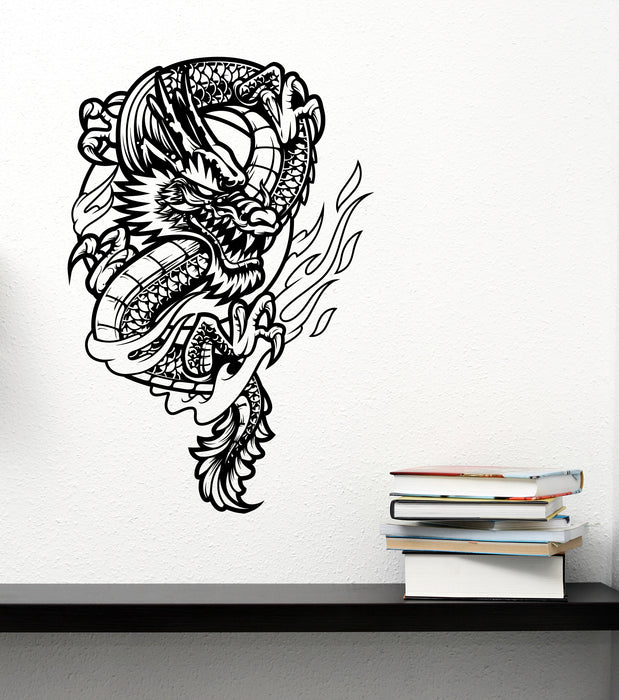Dragon Vinyl Wall Decal Mythological Traditional Chinese Creature Stickers Mural (k135)