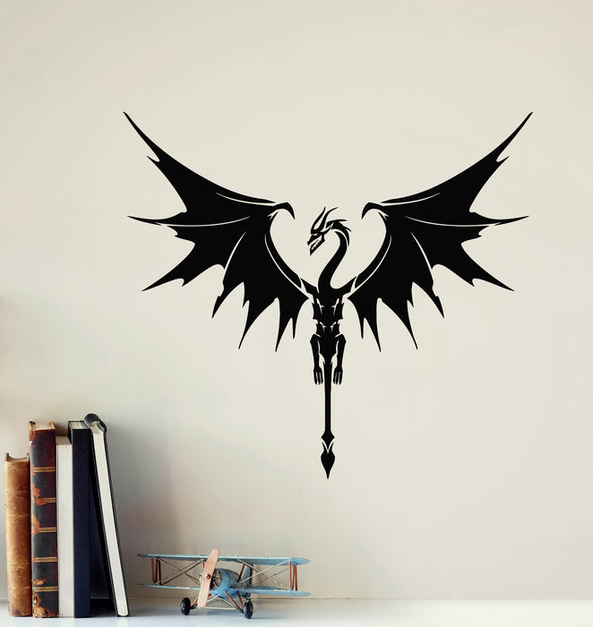 Vinyl Wall Decal Flying Mythology Dragon Sharp Wings Stickers Mural (g7921)