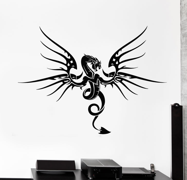 Vinyl Wall Decal Dragon Fantasy Art Flying Myth Beast Teen Room Stickers Mural (g3050)