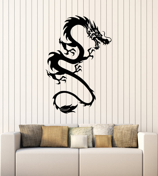 Vinyl Wall Decal Oriental Dragon Fantasy Art Flying Myth Beast Stickers Mural (g3155)