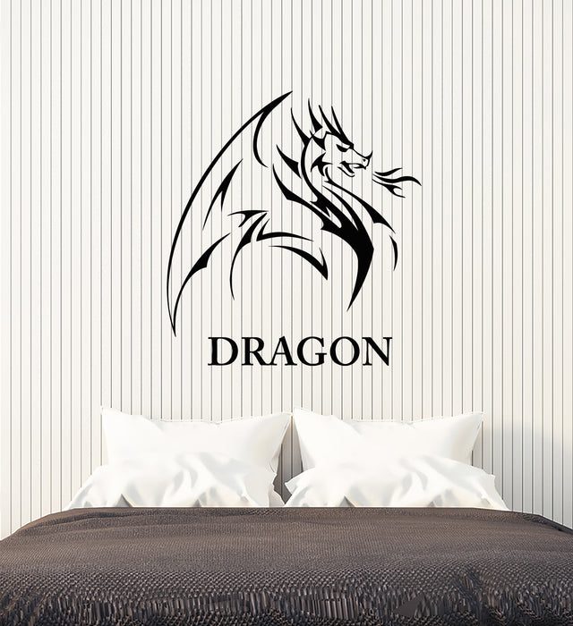 Vinyl Wall Decal Dragons Wings Fantasy Mythology Animal Stickers Mural (g4499)