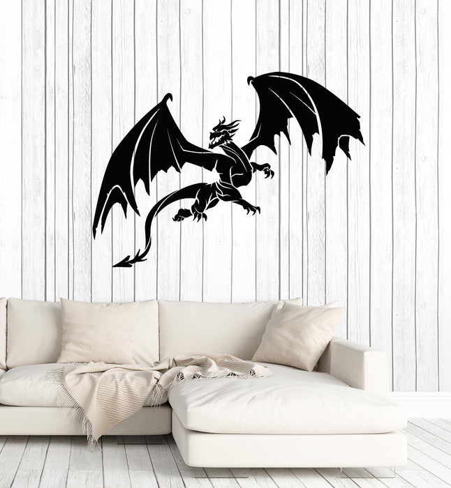 Vinyl Wall Decal Dragon Wings Fantasy Magical Art Interior Stickers Mural (g5856)