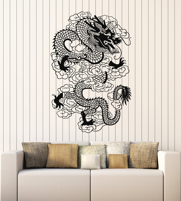 Vinyl Wall Decal Fantasy Chinese Dragon Asian Style Mythology Stickers Mural (g6194)