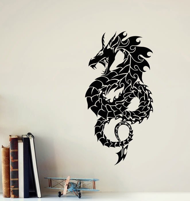 Vinyl Wall Decal Mythology Fantasy Monster Dragon Boy Room Stickers Mural (g6403)