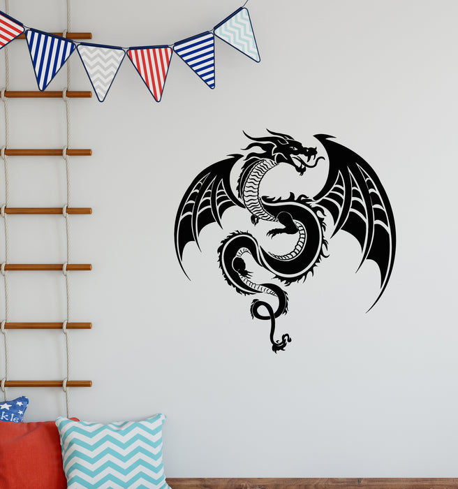 Vinyl Wall Decal Fantasy Dragon Mythological Animal Urban Decor Stickers Mural (g6574)