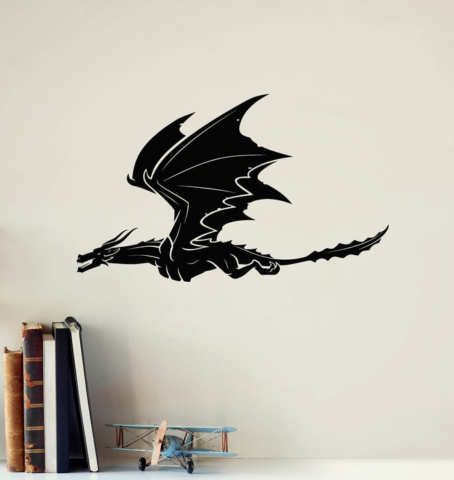 Vinyl Wall Decal Dragon Flying Fantasy Monsters Kids Room Stickers Mural (g6783)