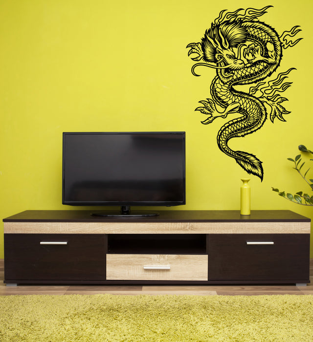 Vinyl Wall Decal Asian Chinese Dragon Fantasy Myth Living Room Stickers Mural (g7622)