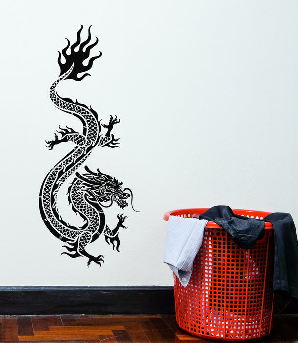 Vinyl Wall Decal Oriental Chinese Dragon Mythological Fantasy Beast Stickers Mural (g7682)
