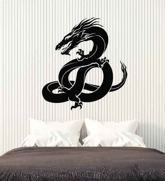 Vinyl Wall Decal Oriental Fantasy Magical Art  Dragon Tattoo Stickers Mural (g7709)