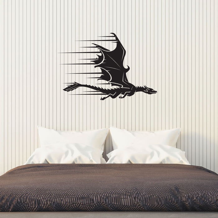 Dragon Vinyl Wall Decal Monster Wings Fantasy Aninal Stickers Mural (k330)