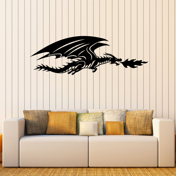 Dragon Wall Vinyl Decal Fire Magical Creature Wings Game of Thrones Stickers Mural (k343)