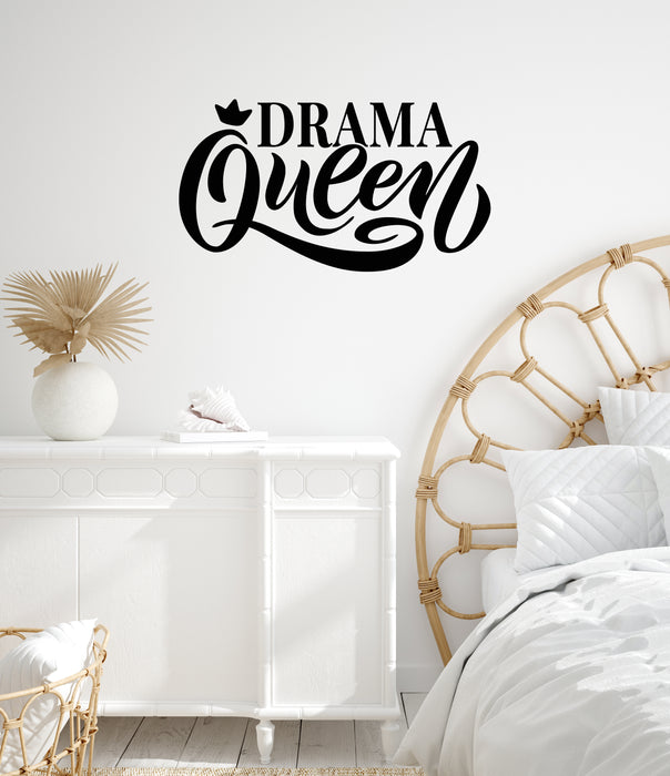 Vinyl Wall Decal Lettering Drama Queen Words Bedroom Decor Stickers Mural (g4660)