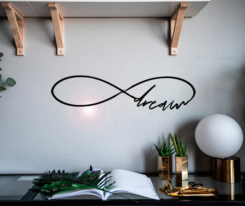 Vinyl Wall Decal Lettering Inspiring Word Dream Infinity Stickers Mural 28 in x 7 in gz139