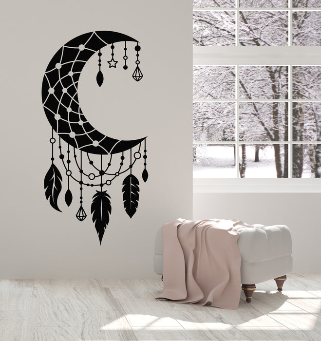 Vinyl Wall Decal Dreamcatcher Amulet Native American Talisman Feathers Stickers Mural (g7177)