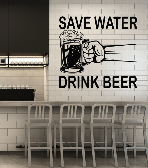 Vinyl Wall Decal Phrase Pub Bar Quote Drink Beer Glass Alcohol Stickers Mural (g3920)
