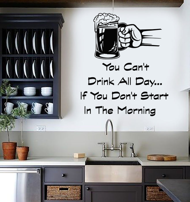 Vinyl Wall Decal Phrase Pub Bar Quote Drink Beer Alcohol Drinking Stickers Mural (g3921)