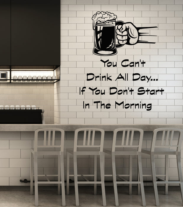 Vinyl Wall Decal Phrase Pub Bar Quote Drink Beer Alcohol Drinking Stickers Mural (g3921)