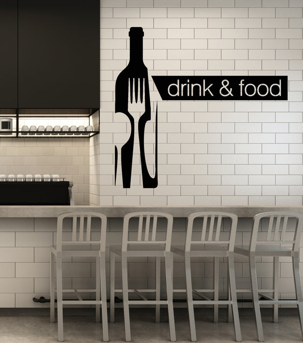 Vinyl Wall Decal Drink Food Alcohol Bottle Drink Kitchen Decor Stickers Mural (g2862)