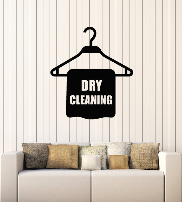 Vinyl Wall Decal Hanger Laundry Dry Cleaning Room Washing Stickers Mural (g3227)