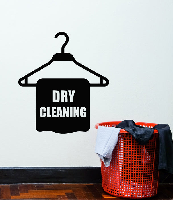 Vinyl Wall Decal Hanger Laundry Dry Cleaning Room Washing Stickers Mural (g3227)