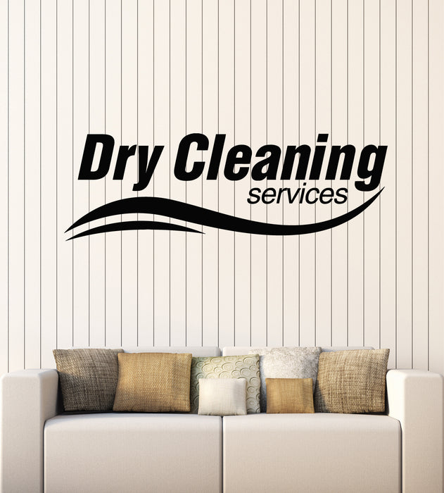 Vinyl Wall Decal Dry Cleaning Service Clothes Laundry Room Stickers Mural (g2988)