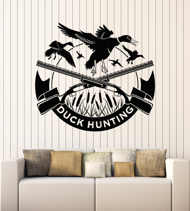 Vinyl Wall Decal Gun Hunting Hobby Club Duck Hunt Shop Decor Stickers Mural (g5747)