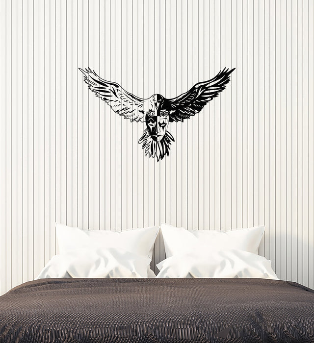 Vinyl Wall Decal Eagle Bird Theatrical Mask Gothic Room Art Interior Stickers Mural (ig5905)
