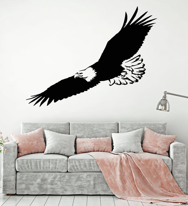 Vinyl Wall Decal Flying Eagle Bird Tribal American Symbol Feathers Stickers Mural (g1244)
