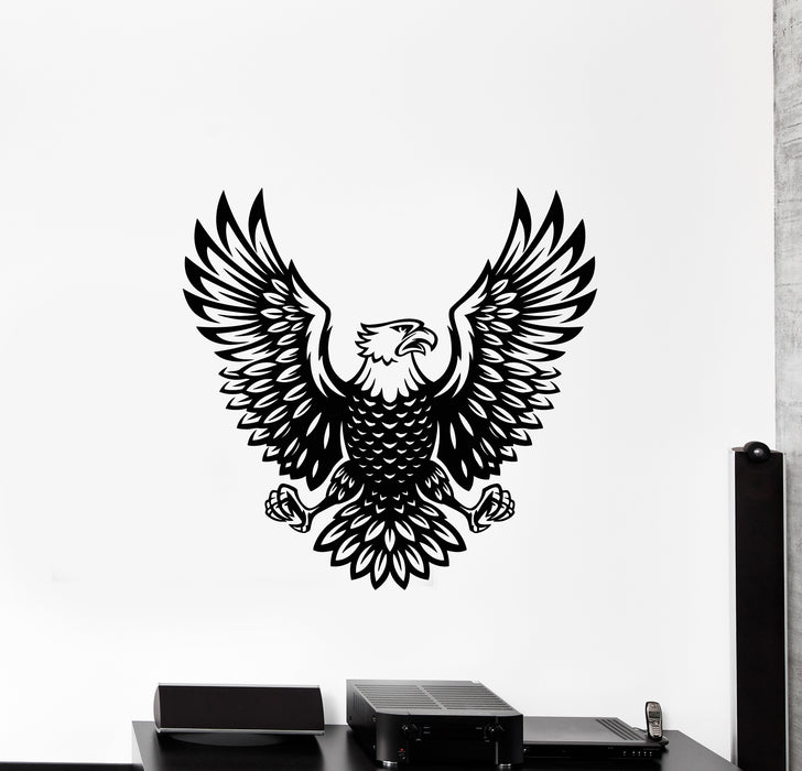 Vinyl Wall Decal American Symbol Eagle Flying Birds Air Tribal Stickers Mural (g1257)