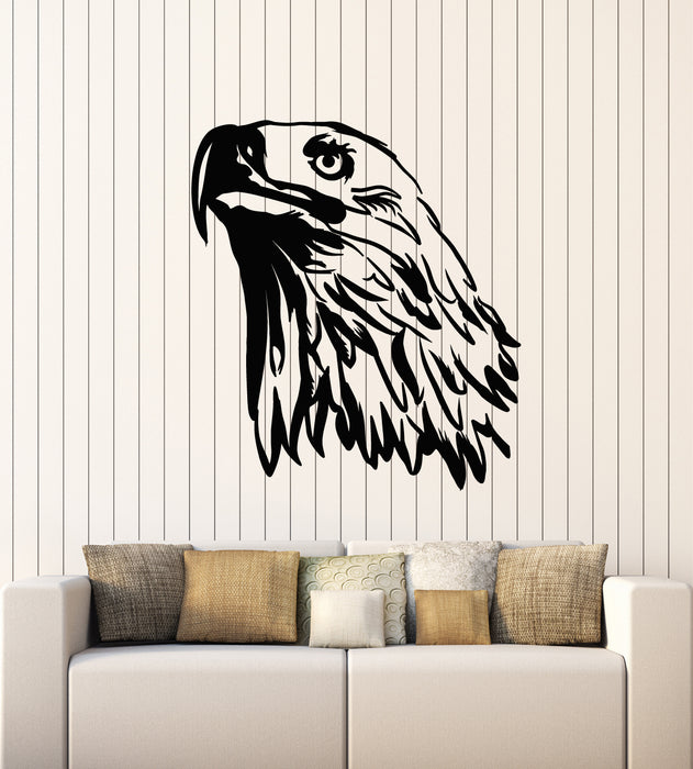 Vinyl Wall Decal Tribal Bird Abstract Eagle Head Feathers Stickers Mural (g1764)