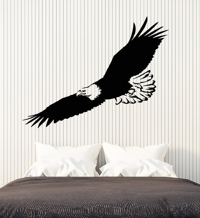 Vinyl Wall Decal Flying Eagle Bird Tribal American Symbol Feathers Stickers Mural (g1244)