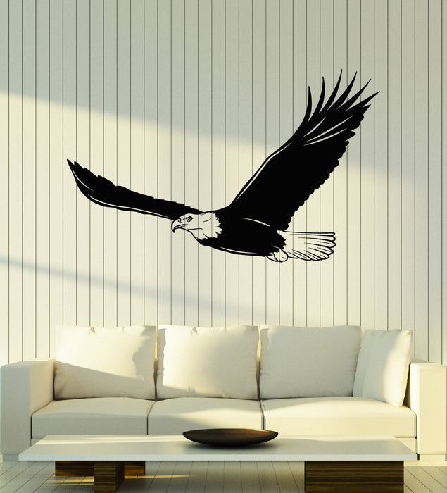 Vinyl Wall Decal Flying Big Bald Bird Tribal Feathers Predator Stickers Mural (g1272)