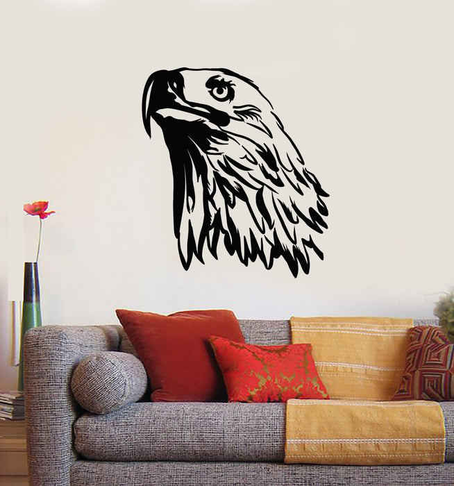 Vinyl Wall Decal Tribal Bird Abstract Eagle Head Feathers Stickers Mural (g1764)