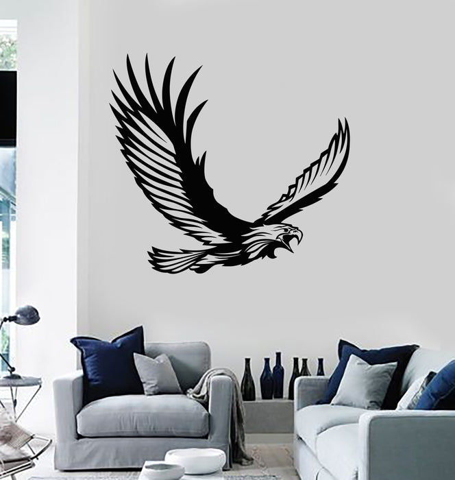 Vinyl Wall Decal Eagle Tribal Symbol Decor Flying Bird Stickers Mural (g1953)