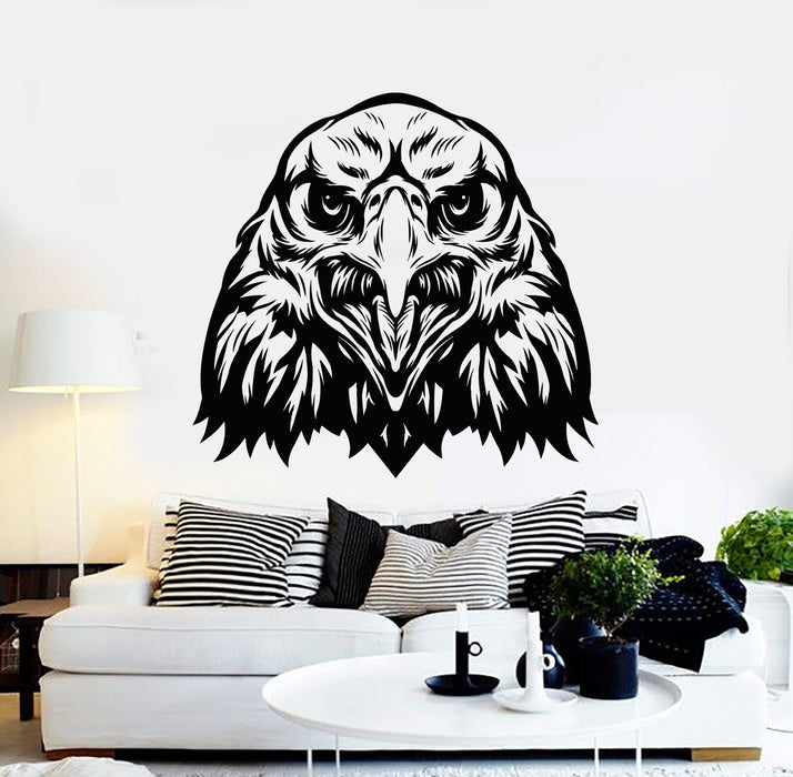 Vinyl Wall Decal Predator Tribal Eagle Head American Bird Stickers Mural (g2519)
