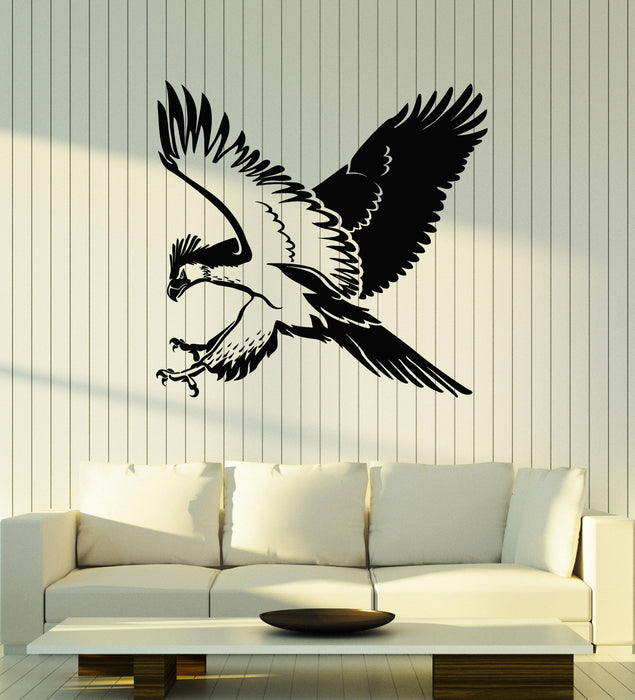 Vinyl Wall Decal Flying Eagle Wings Air Tribal Symbol Big Bird Stickers Mural (g5982)