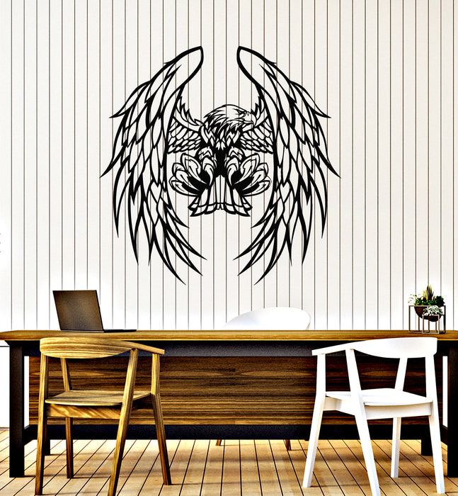 Vinyl Wall Decal Flying Bird Eagle Bald Feather Wings Interior Stickers Mural (g7848)