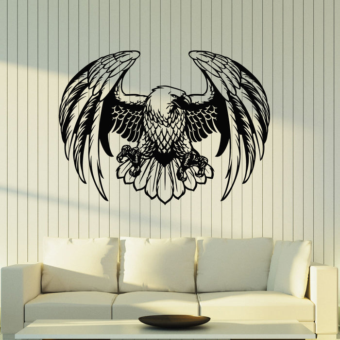 Vinyl Wall Decal Hunting Eagle Big Flying Bird Kids Room Stickers Mural (g8189)