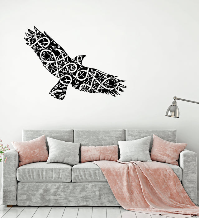 Vinyl Wall Decal Big Bird Flying Eagle Ancient Scandinavian Art Stickers Mural (g5014)