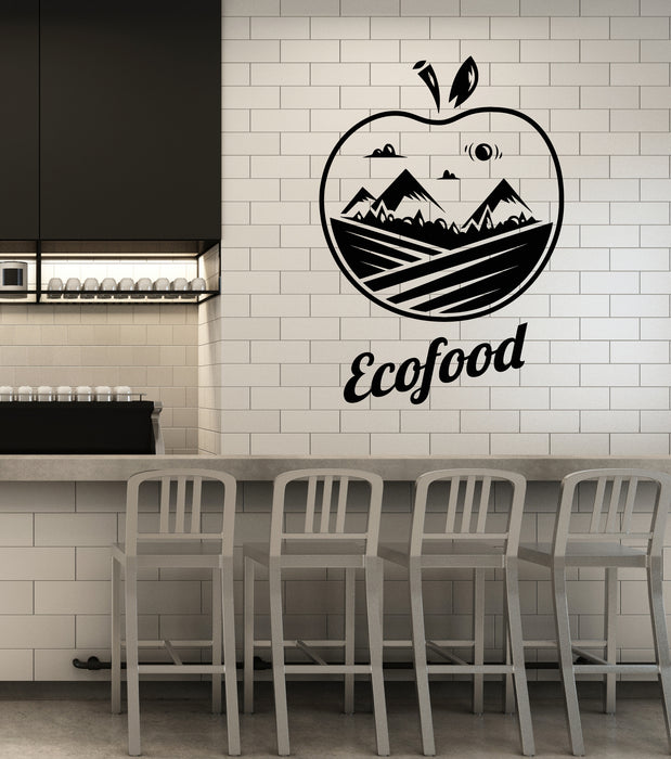 Vinyl Wall Decal Healthy Ecofood Apple Organic Fruits Vegetables Stickers Mural (g4412)