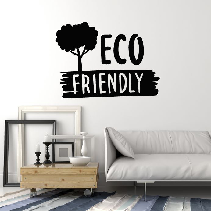 Vinyl Wall Decal Eco Friendly Tree Ecology Eco Logo Nature Stickers Mural (g6236)