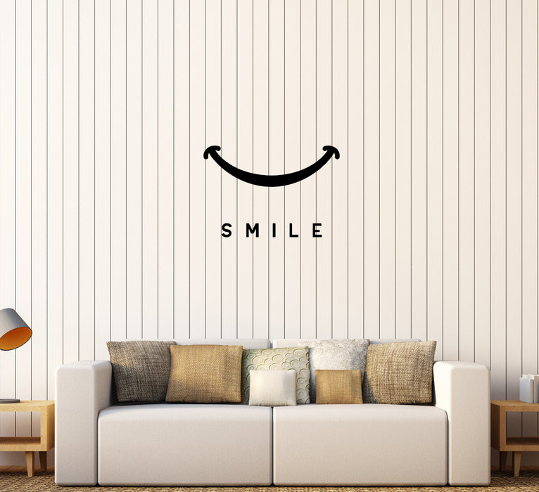 Wall Decal Positive Cheerful Decor Smile Happiness Vinyl Sticker (ed1024)