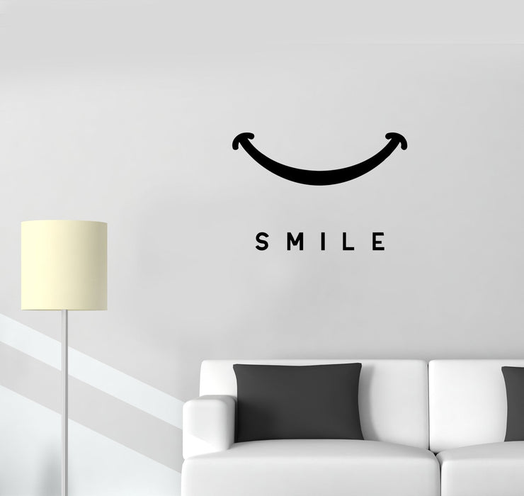 Wall Decal Positive Cheerful Decor Smile Happiness Vinyl Sticker (ed1024)