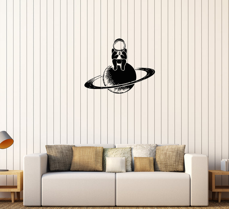 Wall Decal Astronaut Space Planet Universe Galaxy Vinyl Sticker (ed1032)