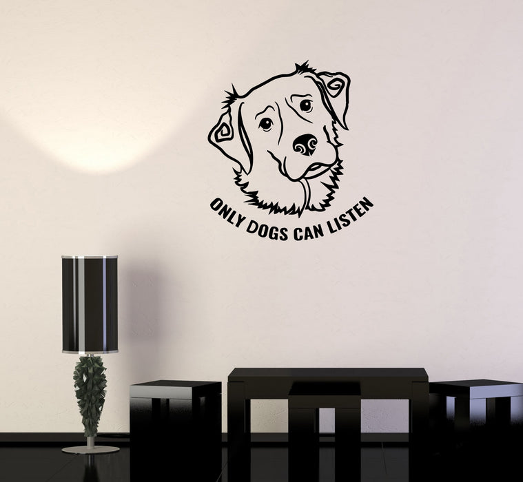 Wall Decal Dog Pet Animal Inscription Phrase Vinyl Sticker (ed1039)