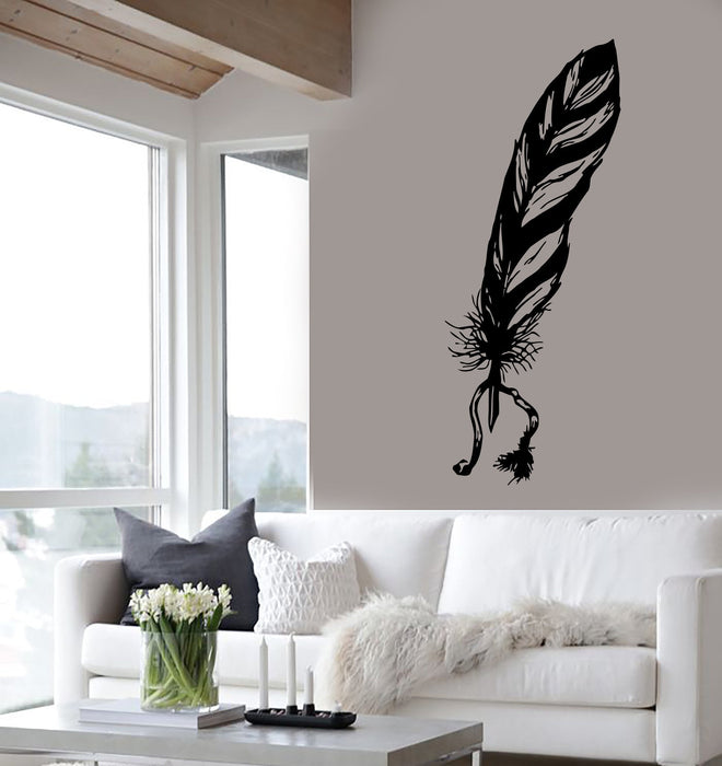 Wall Decal Feather Ink Bird Pen Writer Poetry Graphics Vinyl Stickers Unique Gift (ed103)
