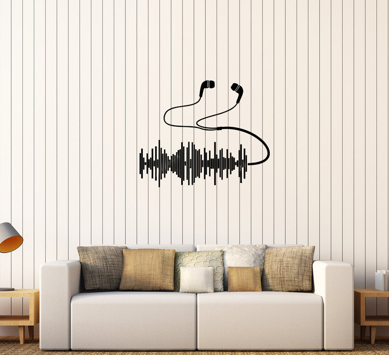 Wall Decal Headphones Music Sound Decor Vinyl Sticker (ed1043)