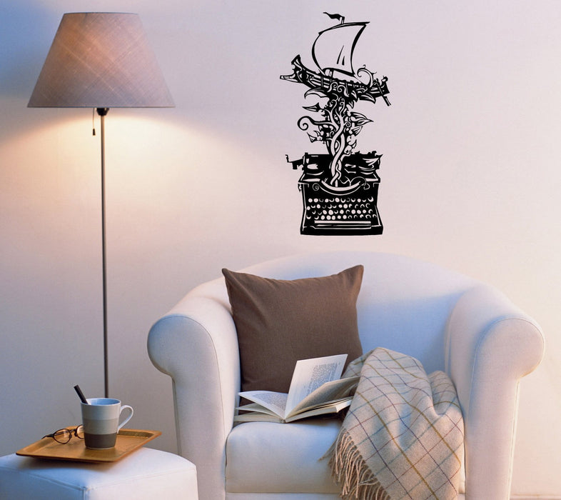 Wall Decal Typewriter Ship Tree Fairy Tale Miracle Vinyl Sticker (ed1045)